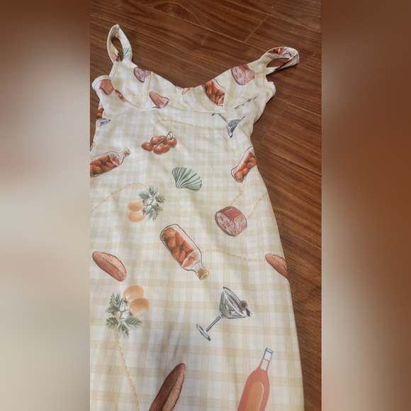 Source Unknown Orange and Blue Maxi Pencil Dress - Picture 3 of 6